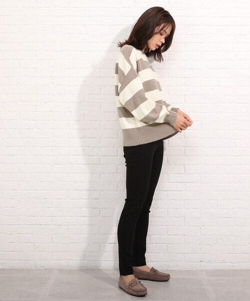 SHOO・LA・RUE（シューラルー）の「◆もちもちボーダーニット（ニット/セーター・レディース・ベージュ系その他2/ブラック系2/ブルー系7/ライトイエロー系3・00）」の18枚目の写真