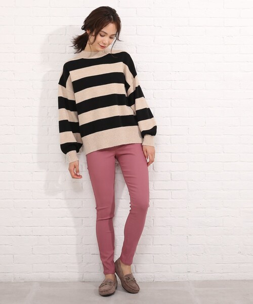 SHOO・LA・RUE（シューラルー）の「◆もちもちボーダーニット（ニット/セーター・レディース・ベージュ系その他2/ブラック系2/ブルー系7/ライトイエロー系3・00）」の19枚目の写真