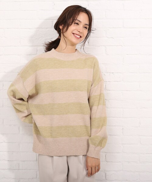 SHOO・LA・RUE（シューラルー）の「◆もちもちボーダーニット（ニット/セーター・レディース・ベージュ系その他2/ブラック系2/ブルー系7/ライトイエロー系3・00）」の12枚目の写真