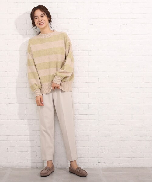 SHOO・LA・RUE（シューラルー）の「◆もちもちボーダーニット（ニット/セーター・レディース・ベージュ系その他2/ブラック系2/ブルー系7/ライトイエロー系3・00）」の16枚目の写真