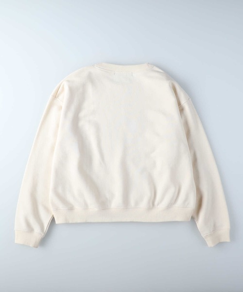 HONEYSUCKLE ROSE（ハニーサックルローズ）の「【HONEYSUCKLE ROSE】カレッジショートクルースウェット（スウェット・レディース・オフホワイト/ダークグレー/ピンク・M/L）」の12枚目の写真