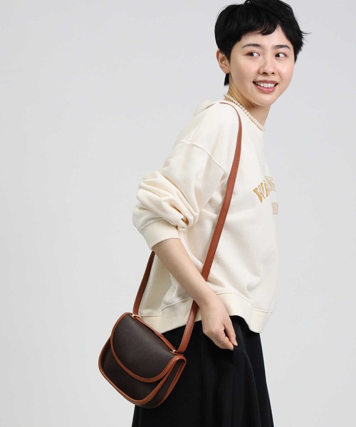 HONEYSUCKLE ROSE（ハニーサックルローズ）の「【HONEYSUCKLE ROSE】カレッジショートクルースウェット（スウェット・レディース・オフホワイト/ダークグレー/ピンク・M/L）」の20枚目の写真