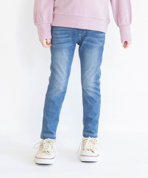 BRANSHES（ブランシェス）の「デニムニットロングパンツ（デニムパンツ・キッズ・ブルー/ネイビー・100/140/110/130/90/150/120）」の16枚目の写真