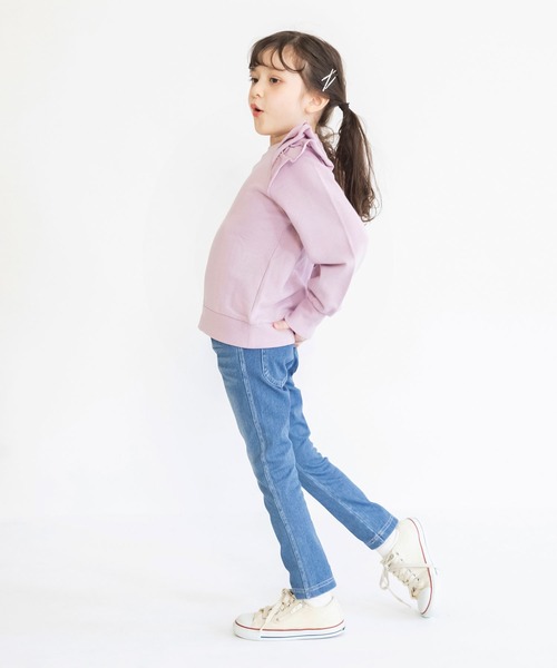 BRANSHES（ブランシェス）の「デニムニットロングパンツ（デニムパンツ・キッズ・ブルー/ネイビー・100/140/110/130/90/150/120）」の19枚目の写真