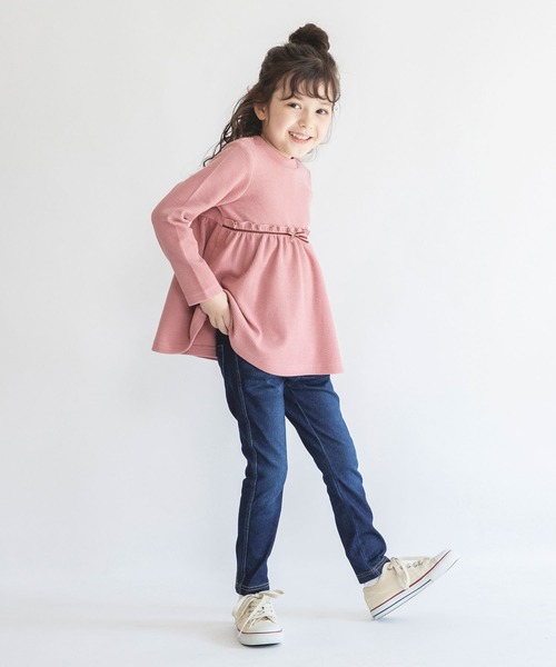 BRANSHES（ブランシェス）の「デニムニットロングパンツ（デニムパンツ・キッズ・ブルー/ネイビー・100/140/110/130/90/150/120）」の14枚目の写真