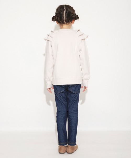 BRANSHES（ブランシェス）の「デニムニットロングパンツ（デニムパンツ・キッズ・ブルー/ネイビー・100/140/110/130/90/150/120）」の12枚目の写真