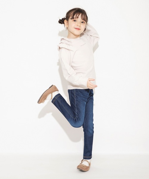 BRANSHES（ブランシェス）の「デニムニットロングパンツ（デニムパンツ・キッズ・ブルー/ネイビー・100/140/110/130/90/150/120）」の6枚目の写真