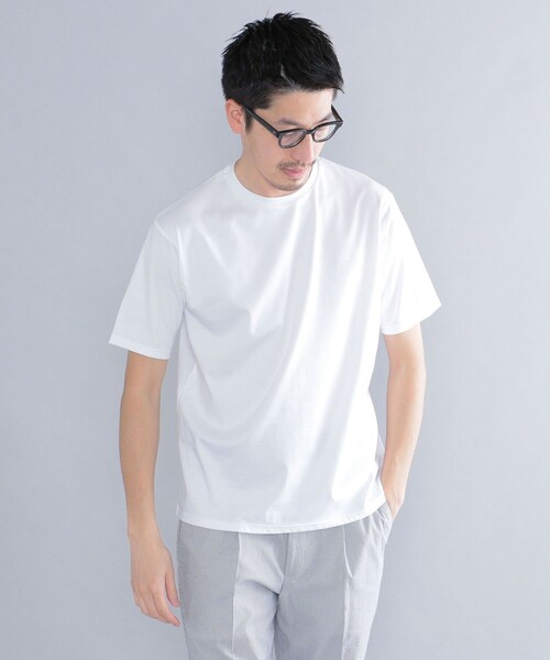 SHIPS(シップス)の「SHIPS: ALBINI クルーネック 無地 Tシャツ(Tシャツ/カットソー・メンズ・ホワイト/ブラック/ダークグレー/ネイビー/チャコールグレー・SMALL/MEDIUM/LARGE/X-LARGE)」の6枚目の写真