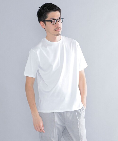 SHIPS(シップス)の「SHIPS: ALBINI クルーネック 無地 Tシャツ(Tシャツ/カットソー・メンズ・ホワイト/ブラック/ダークグレー/ネイビー/チャコールグレー・SMALL/MEDIUM/LARGE/X-LARGE)」の7枚目の写真