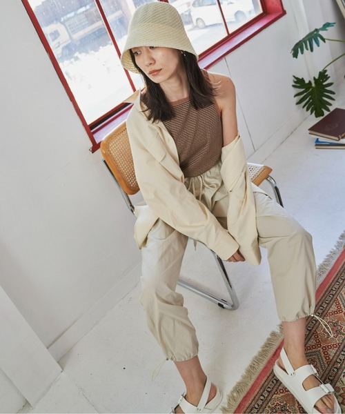 Auntie Rosa Holiday(アンティローザホリデー)の「ナイロンドロストベイカーパンツ(その他パンツ・レディース・カーキ/オレンジ/アイボリー・SMALL/MEDIUM)」の6枚目の写真