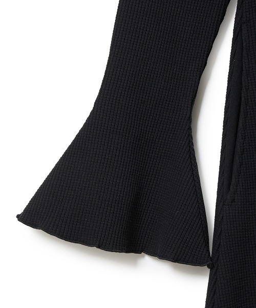 ADAM ET ROPE'（アダムエロペ）の「【一部直営店舗・WEB限定】ショートカーディガンコンビワッフルワンピース（ワンピース・レディース・ブラック/ベージュ系その他・FREE）」の15枚目の写真