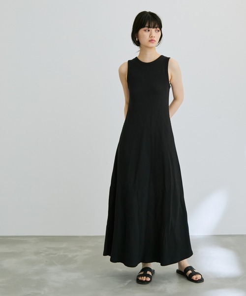 ADAM ET ROPE'（アダムエロペ）の「【一部直営店舗・WEB限定】ショートカーディガンコンビワッフルワンピース（ワンピース・レディース・ブラック/ベージュ系その他・FREE）」の22枚目の写真