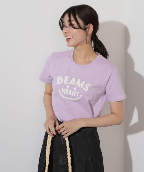 BEAMS HEART（ビームスハート）の「スマイル ロゴTシャツ〈WOMEN〉 24SS（Tシャツ/カットソー・レディース・ケリーグリーン/ネイビー/オフホワイト/サックスブルー/パープル系その他4・FREE/MEDIUM/LARGE）」の16枚目の写真