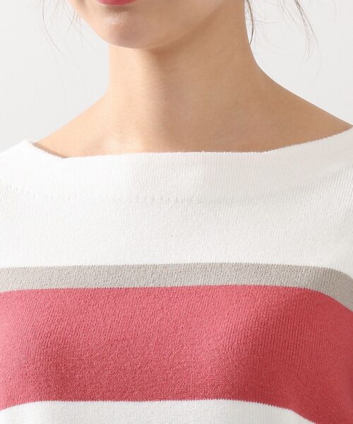 DRESKIP(ドレスキップ)の「◆ガンガン洗える!USAコットンボーダー総針ニット(ニット/セーター・レディース・ブラック系2/ベージュ系その他2/グリーン系その他4/ネイビー系2/ピンク系7/ベージュ系その他5・03/04/02)」の11枚目の写真