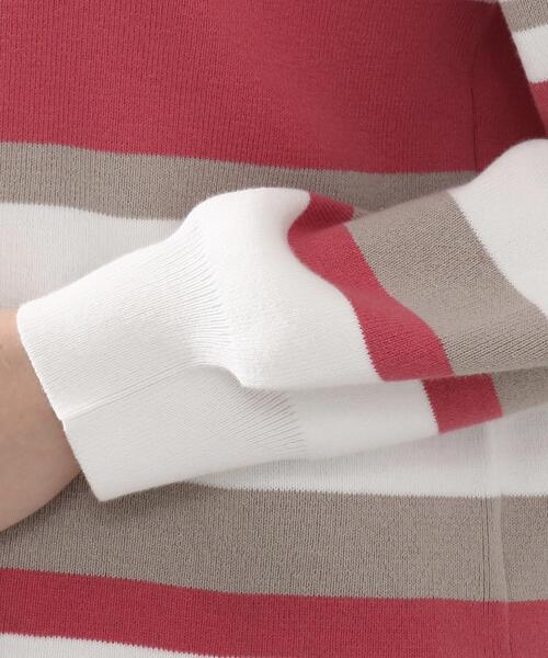 DRESKIP(ドレスキップ)の「◆ガンガン洗える!USAコットンボーダー総針ニット(ニット/セーター・レディース・ブラック系2/ベージュ系その他2/グリーン系その他4/ネイビー系2/ピンク系7/ベージュ系その他5・03/04/02)」の12枚目の写真