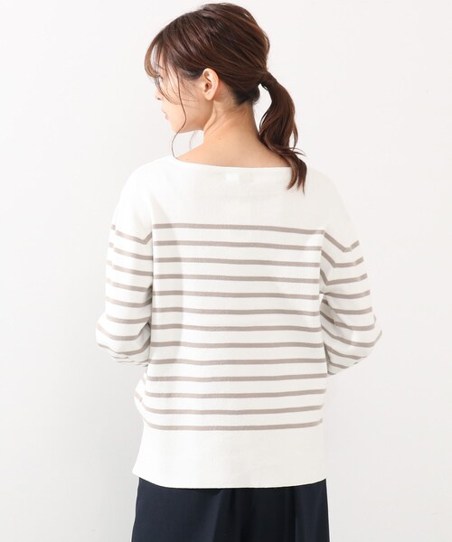 DRESKIP(ドレスキップ)の「◆ガンガン洗える!USAコットンボーダー総針ニット(ニット/セーター・レディース・ブラック系2/ベージュ系その他2/グリーン系その他4/ネイビー系2/ピンク系7/ベージュ系その他5・03/04/02)」の17枚目の写真