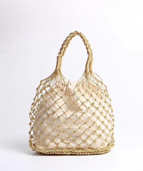 MAISON BREEZE(メゾンブリーズ)の「【MAISON BREEZE】メタリックメッシュバッグ SCCH70(ハンドバッグ・レディース・ゴールド/シルバー・FREE)」の1枚目の写真