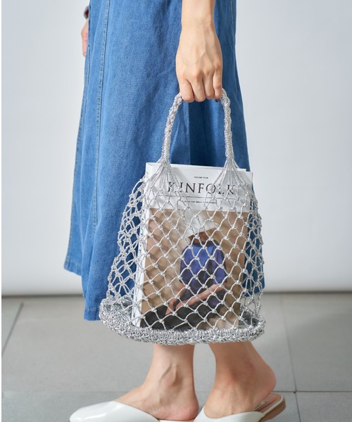 MAISON BREEZE(メゾンブリーズ)の「【MAISON BREEZE】メタリックメッシュバッグ SCCH70(ハンドバッグ・レディース・ゴールド/シルバー・FREE)」の6枚目の写真