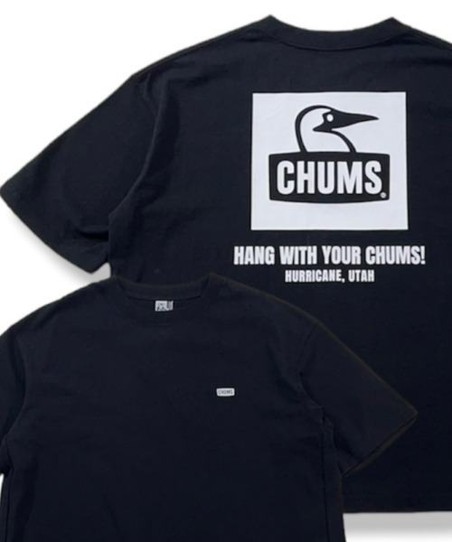 CHUMS(チャムス)の「【ムラサキスポーツ別注】CHUMS/チャムス ヘビーウエイト オーバーサイズ バックプリントTシャツ/BOOBY Square Logo Tshirt CH01-2101(Tシャツ/カットソー・メンズ・ベージュ/ホワイト/ブラック・XL/L/S/M)」の1枚目の写真