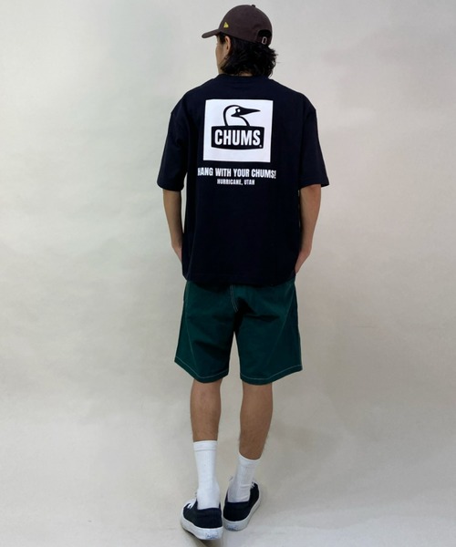 CHUMS(チャムス)の「【ムラサキスポーツ別注】CHUMS/チャムス ヘビーウエイト オーバーサイズ バックプリントTシャツ/BOOBY Square Logo Tshirt CH01-2101(Tシャツ/カットソー・メンズ・ベージュ/ホワイト/ブラック・XL/L/S/M)」の22枚目の写真