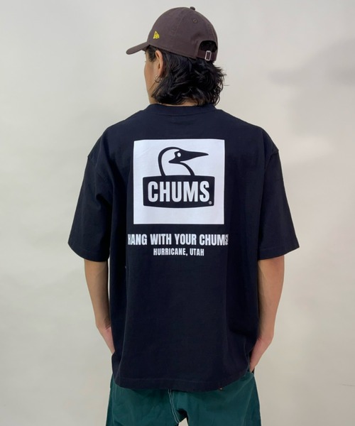 CHUMS(チャムス)の「【ムラサキスポーツ別注】CHUMS/チャムス ヘビーウエイト オーバーサイズ バックプリントTシャツ/BOOBY Square Logo Tshirt CH01-2101(Tシャツ/カットソー・メンズ・ベージュ/ホワイト/ブラック・XL/L/S/M)」の19枚目の写真