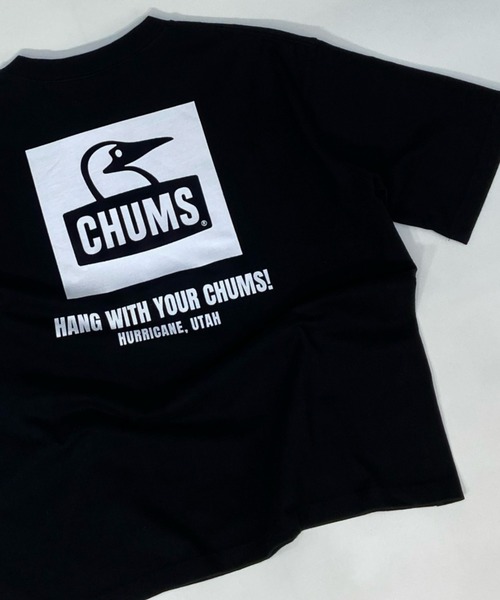 CHUMS(チャムス)の「【ムラサキスポーツ別注】CHUMS/チャムス ヘビーウエイト オーバーサイズ バックプリントTシャツ/BOOBY Square Logo Tshirt CH01-2101(Tシャツ/カットソー・メンズ・ベージュ/ホワイト/ブラック・XL/L/S/M)」の14枚目の写真