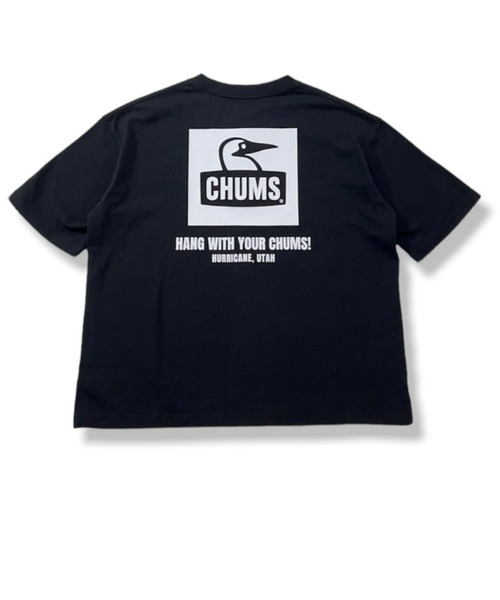 CHUMS(チャムス)の「【ムラサキスポーツ別注】CHUMS/チャムス ヘビーウエイト オーバーサイズ バックプリントTシャツ/BOOBY Square Logo Tshirt CH01-2101(Tシャツ/カットソー・メンズ・ベージュ/ホワイト/ブラック・XL/L/S/M)」の7枚目の写真