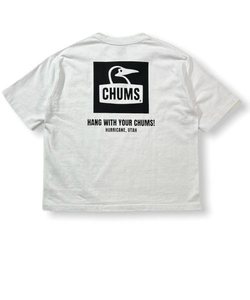 CHUMS(チャムス)の「【ムラサキスポーツ別注】CHUMS/チャムス ヘビーウエイト オーバーサイズ バックプリントTシャツ/BOOBY Square Logo Tshirt CH01-2101(Tシャツ/カットソー・メンズ・ベージュ/ホワイト/ブラック・XL/L/S/M)」の9枚目の写真