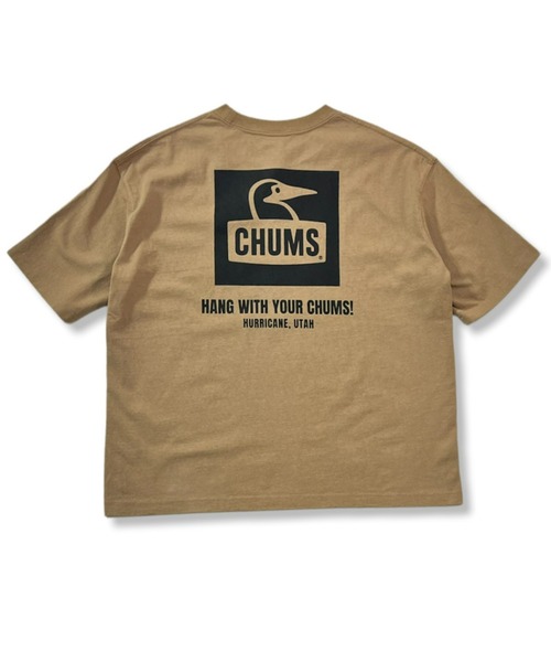 CHUMS(チャムス)の「【ムラサキスポーツ別注】CHUMS/チャムス ヘビーウエイト オーバーサイズ バックプリントTシャツ/BOOBY Square Logo Tshirt CH01-2101(Tシャツ/カットソー・メンズ・ベージュ/ホワイト/ブラック・XL/L/S/M)」の5枚目の写真