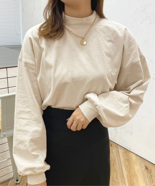 apres jour(アプレジュール)の「モックネックロンT【ZOZOTOWN限定アイテム】(Tシャツ/カットソー・レディース・ライトブルー/ブラック/アイボリー/ピンク/オフホワイト・X-LARGE/フリー)」の13枚目の写真