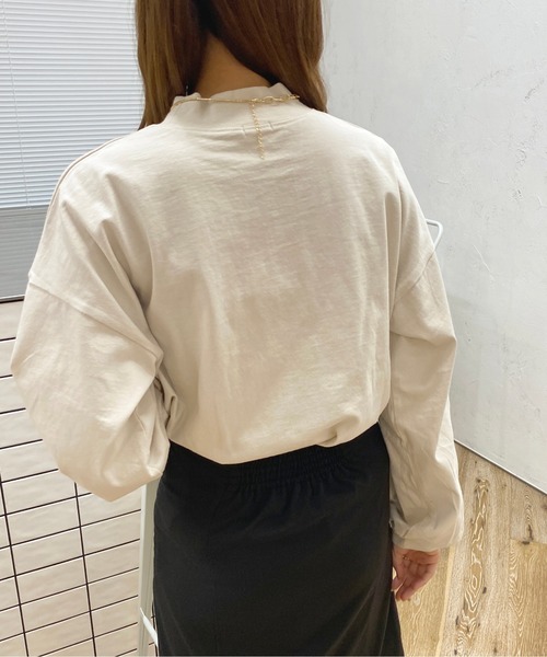 apres jour(アプレジュール)の「モックネックロンT【ZOZOTOWN限定アイテム】(Tシャツ/カットソー・レディース・ライトブルー/ブラック/アイボリー/ピンク/オフホワイト・X-LARGE/フリー)」の16枚目の写真