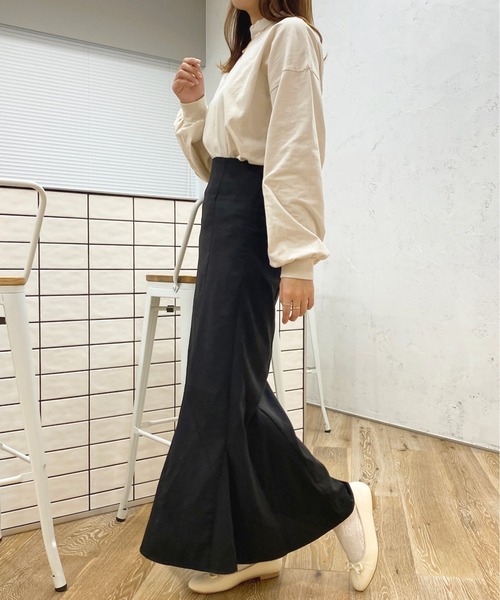 apres jour(アプレジュール)の「モックネックロンT【ZOZOTOWN限定アイテム】(Tシャツ/カットソー・レディース・ライトブルー/ブラック/アイボリー/ピンク/オフホワイト・X-LARGE/フリー)」の18枚目の写真