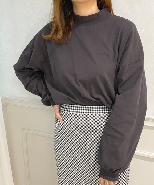 apres jour(アプレジュール)の「モックネックロンT【ZOZOTOWN限定アイテム】(Tシャツ/カットソー・レディース・ライトブルー/ブラック/アイボリー/ピンク/オフホワイト・X-LARGE/フリー)」の20枚目の写真