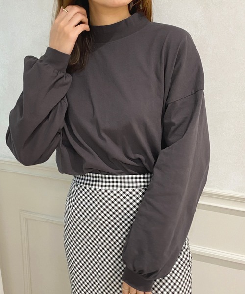 apres jour(アプレジュール)の「モックネックロンT【ZOZOTOWN限定アイテム】(Tシャツ/カットソー・レディース・ライトブルー/ブラック/アイボリー/ピンク/オフホワイト・X-LARGE/フリー)」の19枚目の写真
