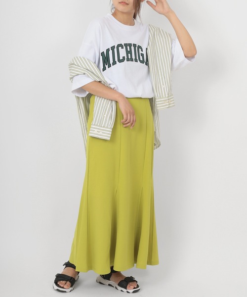 make a ray!（メイク ア レイ！）の「ビッグシルエット カレッジロゴ刺繍 リブラインリンガーTシャツ/ＵSAコットン/MICHIGAN/OREGON/IOWA/OHIO（Tシャツ/カットソー・メンズ・ホワイト/ネイビー/グリーン/ホワイト×グリーン/ホワイト系その他/グリーン系その他/ホワイト×ネイビー/スミクロ/ホワイト系その他2/ホワイト系その他3・M/L/XL）」の16枚目の写真
