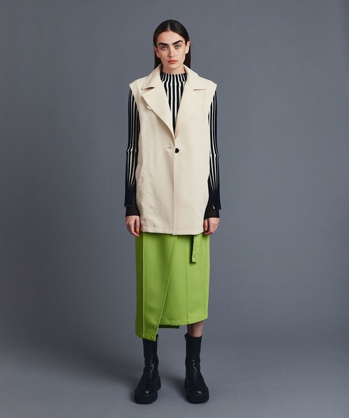 UNITED TOKYO（ユナイテッドトウキョウ）の「ダブルカラー２wayトレンチコート（ダウンジャケット/コート・レディース・ブラック/カーキ/アイボリー・FREE）」の9枚目の写真