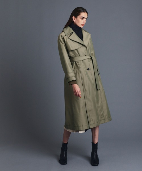UNITED TOKYO（ユナイテッドトウキョウ）の「ダブルカラー２wayトレンチコート（ダウンジャケット/コート・レディース・ブラック/カーキ/アイボリー・FREE）」の14枚目の写真