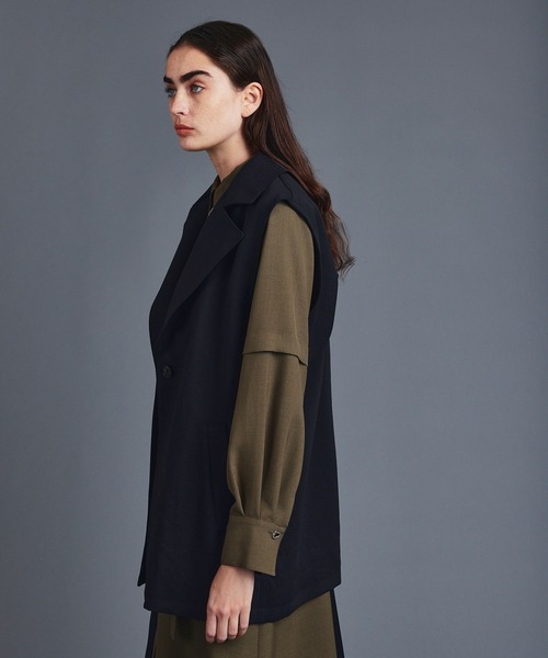 UNITED TOKYO（ユナイテッドトウキョウ）の「ダブルカラー２wayトレンチコート（ダウンジャケット/コート・レディース・ブラック/カーキ/アイボリー・FREE）」の18枚目の写真