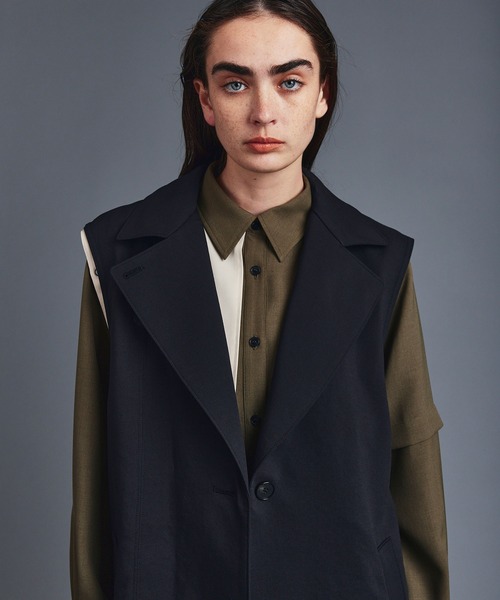 UNITED TOKYO（ユナイテッドトウキョウ）の「ダブルカラー２wayトレンチコート（ダウンジャケット/コート・レディース・ブラック/カーキ/アイボリー・FREE）」の20枚目の写真