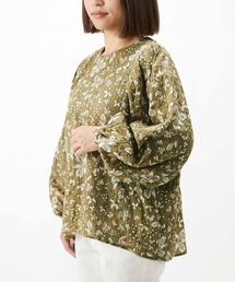 IEDIT（イディット）の「ＩＥＤＩＴ　すっぽり着脱らくちん　ワッシャー素材のヴィンテージ風フラワープリントブラウス（シャツ/ブラウス・レディース）」