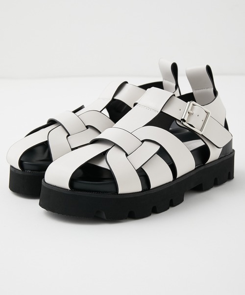 y/m by misato（イムバイミサト）の「タンクソールサンダル（サンダル・レディース・オフホワイト/ブラック・SMALL/LARGE/MEDIUM）」の20枚目の写真