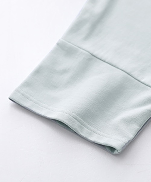 osharewalker（オシャレウォーカー）の「【廃盤】『裏毛×チェック柄ドッキングワンピース』（ワンピース・レディース・ラベンダー/グレイッシュブルー/チャコール・FREE）」の5枚目の写真