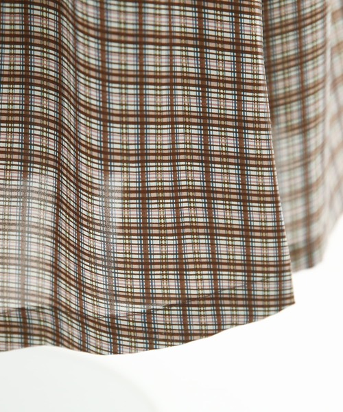 osharewalker（オシャレウォーカー）の「【廃盤】『裏毛×チェック柄ドッキングワンピース』（ワンピース・レディース・ラベンダー/グレイッシュブルー/チャコール・FREE）」の16枚目の写真