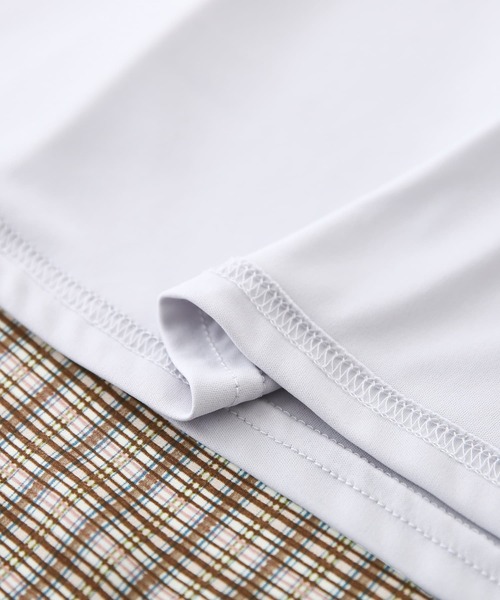 osharewalker（オシャレウォーカー）の「【廃盤】『裏毛×チェック柄ドッキングワンピース』（ワンピース・レディース・ラベンダー/グレイッシュブルー/チャコール・FREE）」の9枚目の写真