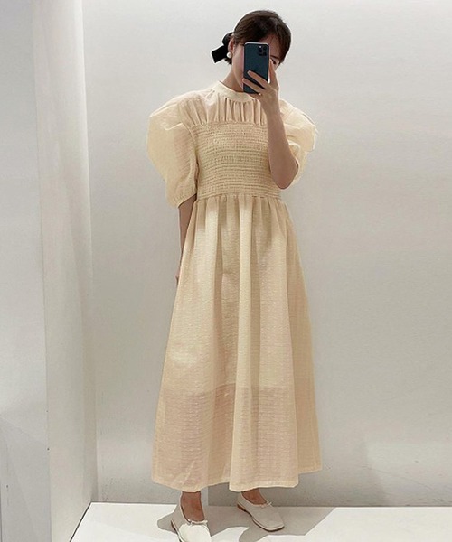Lemonplet paris シアーチェックワンピース　美品 BLUEEAST ワンピース シアーチェックキャミワンピース