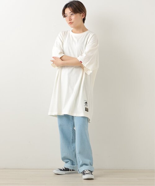 DOUBLE NAME（ダブルネーム）の「Jimny×WILDERNESS EXPERIENCE DOUBLE NAME別注 BIG TEEワンピース（ワンピース・レディース・グリーン/スミクロ/キナリ・FREE）」の12枚目の写真