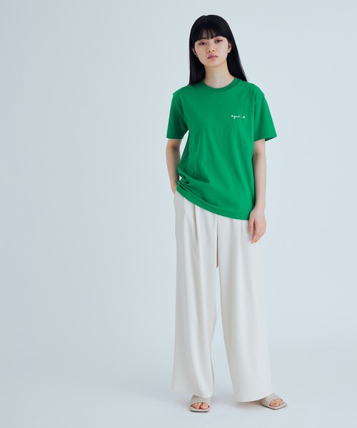 agnes b.(アニエスベー)の「【agnes b. pour ADAM ET ROPE'】T-SHIRTS(Tシャツ/カットソー・レディース・ホワイト/ブラック/ピンク/ターコイズブルー/グリーン・M)」の8枚目の写真