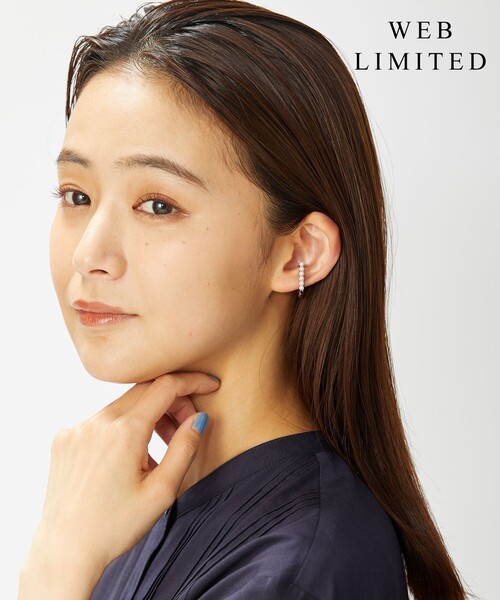 J.PRESS(ジェイプレス)の「【WEB限定】2way ラインパール イヤカフ リング(イヤリング・レディース・シルバー系/ゴールド系・F)」の2枚目の写真