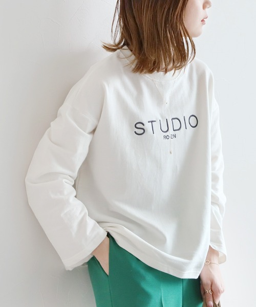 reca(レカ)の「刺繍ロゴロンTシャツ(Tシャツ/カットソー・レディース・ブラック/グレー/オフホワイト・FREE)」の2枚目の写真