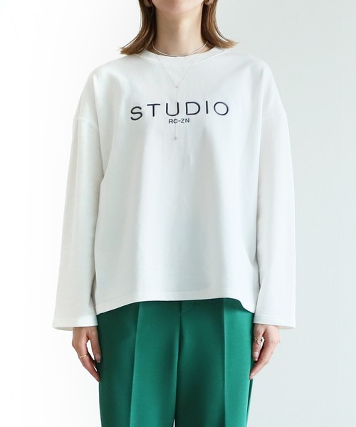 reca(レカ)の「刺繍ロゴロンTシャツ(Tシャツ/カットソー・レディース・ブラック/グレー/オフホワイト・FREE)」の9枚目の写真